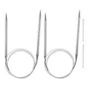 2pcs 39.37" Circular Knitting Needles US 10/6.0mm Needles 5.51" Short