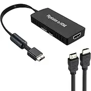 PS2 to HDMI Converter Adapter, PS2 HDMI Video Converter PS2 HDMI Converter with 3ft HDMI Cable for Sony Playstation 2/ Playstation 1/ Playstation 3 (PS2 & PS1& PS3)