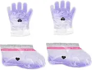 Ipetboom Paraffin Therapy Hand Foot Cover Kit 2 Pairs Wax Glove Foot Cover Film Nourishing