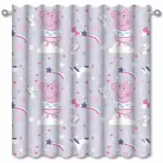 Official Peppa Pig Sleepy Readymade Curtains 66" x 72" Childrens