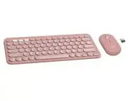 Logitech Pebble 2 Wireless Keyboard and Mouse Combo - Tonal Rose