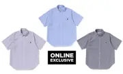 A BATHNIG APE Men's ONE POINT STRIPE BD SHIRT ONLINE EXCLUSIVE 1K25132002 z
