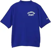 [Champion] C3-BG003 Men's Sweatshirt, Short Sleeve, 100% Polyester, Quick Drying, Stretch, Antibacterial, Flock Print, Relax Fit TECH Weave Terry