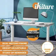 Oikiture Standing Desk Frame Only Height Adjustable Motorised Desk Dual Motor