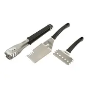 3pc Wiltshire Bar-B Barbeque/BBQ Cook & Clean/Cleaning Kit Tongs/Scraper/Spatula