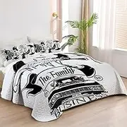 Allenjoy Twin Size Dark Legends Quilt Bedspreads Tv Series Bed Set Bedding Coverlet Fabric Washable with 1 Pillow Sham SC00348-007