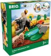 BRIO - Safari Adventure Set 26 Pieces, Animal Train Play Set, Creative Fun