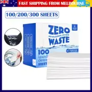 100/300 Sheets Laundry Detergent Ultra Concentrated Eco-friendly Washing Travel