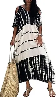 [YouKD] Summer Long Kaftan Bohemian Loungewear Beach Swimsuit Cover Up Maxi Dress for Women