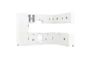 14 Piece Kitchen Cabinet Set Porto White Engineered Wood vidaXL