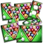 BILLIARD GREEN POOL TABLE BALLS BREAK LIGHT SWITCH OUTLET WALL PLATES ROOM DECOR