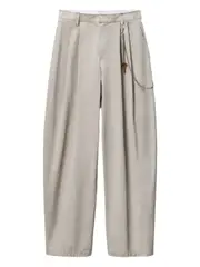[Alexander Wang] Alexander Wang-Pantaloni In Misto Cotone Con Gamba A Palloncino-Donna 8 US