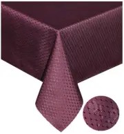 Tektrum 70"X70" Square Waffle Tablecloth-Waterproof/Spill Proof - Burgundy