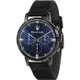 MASERATI 瑪莎拉蒂 皇家寶藍色三針三眼高級皮革腕錶R8871630002(低調質感賽車跑車風)