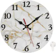 Silent Non Ticking Clock 10 Inch, round Wall Clock,Decorative for Living Room, K