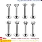 4PCS Surgical Steel Labret Lip Tragus Helix Studs - Love/Star/Square/Round