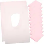 CHILDWEET 50Pcs Disposable Toilet Seat Covers Convenient Hygiene Pads for Bathrooms Prevent Contamination Easy to Store for Travel and Public Restrooms