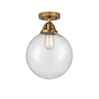 Innovations Beacon 1 Light 10" Semi-Flush, BB/Seeded - 288-1C-BB-G204-10