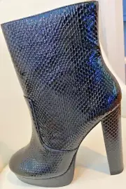 Patent Leather Python Textured Platform ankle boot Aldo Size 8.5+FreeGift