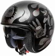 Premier Vintage BD Chromed Titanium Jet Helmet, silver, Size XS for Men