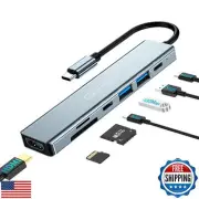 Ynhay 7-in-1 USB-C Hub with 100W PD, 4K HDMI, 3 USB Ports, SD/TF Card Reader