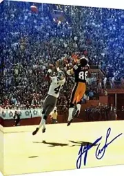 Floating Canvas Wall Art: Lynn Swann Super Catch Autograph Print