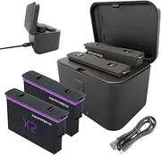 Battery Charger Set for Insta360 X5, Can Charge 2 Batteries at The Same time, Fast Battery Charger for Insta360 X5 Accessories (Charger+2*Battery)