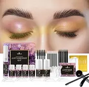 Lash Lift Kit | Eyelash Tint Kit Brow Lamination Kit for Lash Brow Tint,Semi-Permanent Eyelash Perm Kit for Home Salon Use Kuitgh