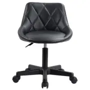 KKTONER Mid Back PU Leather Height Adjustable Swivel Modern Task Chair Comput...