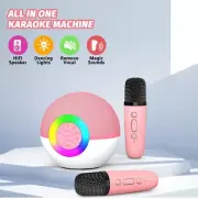 Mini Karaoke Machine Portable Bluetooth-Speaker Wireless Microphones Kids Gift
