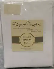 Elegant Comfort 1500 Thread Count 100% Egyptian Cotton Bed Skirt, Full Sz White