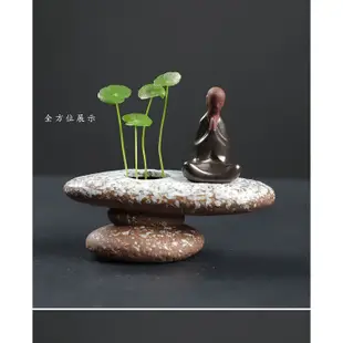 陶瓷可愛迷你水培花瓶小花器桌面中國風盆景魚缸裝飾綠植水養器皿