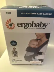 Ergobaby 360 All Positions Baby Carrier w Cool Air Mesh in Carbon Grey. 12-45lbs