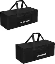 Yorkenbe 2 Packs Camping Tent Bag, 28x11 Inch Tent Storage Replacement, 1680D Heavy Duty Waterproof Zipper Travel Duffel Sports Equipment Bag, with Large Mouth and Padded Handles (2)