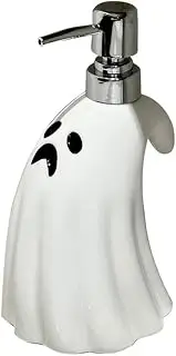 Snblzhef Halloween Ceramic Ghost Soap Dispenser, Refillable Ghost Soap Dispenser for Bathroom, Bedroom, Kitchen