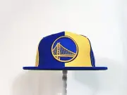 Mitchell & Ness NBA Golden State Warriors Panel Stripe Snapback Hat Sz OSFM RARE