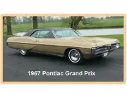 1967 Pontiac Grand Prix Hard Top Gold Refrigerator / Tool Box Magnet