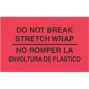 1000 - #DL3031 3x5" No Rompar La Envoltura Plastico - Bilingual Label