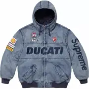 Supreme x Ducati Hooded Racing Jacket SS24 Denim Size Medium