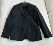 New Crewcuts kids' boy's size 8 ludlow solid black italian wool suit jacket