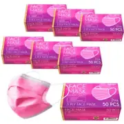 Karlash Disposable Face Mask, Pack of 50 Pink Mask