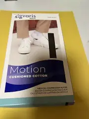 Sigvaris Cushioned Cotton Mens Compression Socks Knee XL Black 36CXLM99 20-30mm