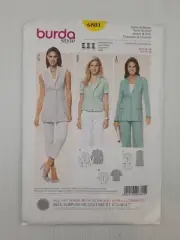 Burda Sewing Pattern 6801 Womens Jacket Vest Pattern Size US 10-20 EUR 36-46 NEW