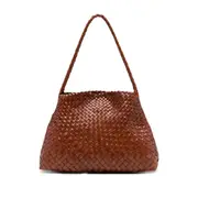 [Dragon Diffusion] Dragon Diffusion Woven-leather Shoulder Bag ONE SIZE BROWN