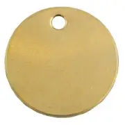 C.H. Hanson Blank Tag,Brass,1 1/4in H,1 1/4in W,PK25 42842 C.H. Hanson 42842