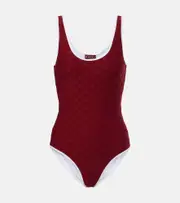 [Gucci] Gucci GG terrycloth jersey swimsuit AU 16 burgundy