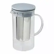 Fackelmann teapot with filter, tea maker, borosilicate glass, grey, 1 L, 47178