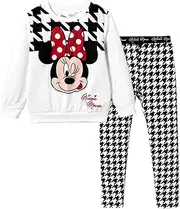 [Disney] Mickey and Friends Toddler Girl Character Print Long-sleeve Top and Pants Sets 6-12 Years