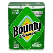 Bounty Advanced Paper Towels, 2-Ply, 103 Sheets, 12 Count