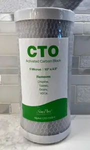 SimPure Whole House Water Filter 10 x 4.5 Activated Carbon Block CTO-F10B-5
